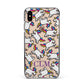 Personalised Unicorn With Initials Apple iPhone Xs Max Impact Case Black Edge on Gold Phone