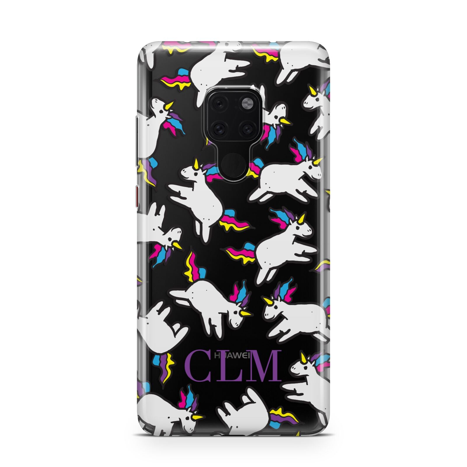 Personalised Unicorn With Initials Huawei Mate 20 Phone Case