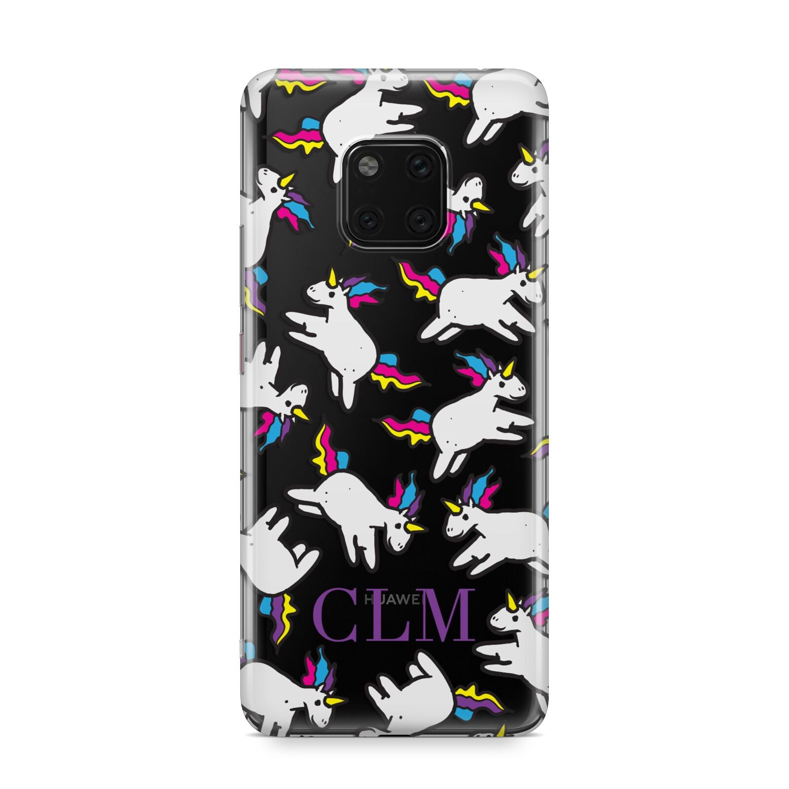 Personalised Unicorn With Initials Huawei Mate 20 Pro Phone Case