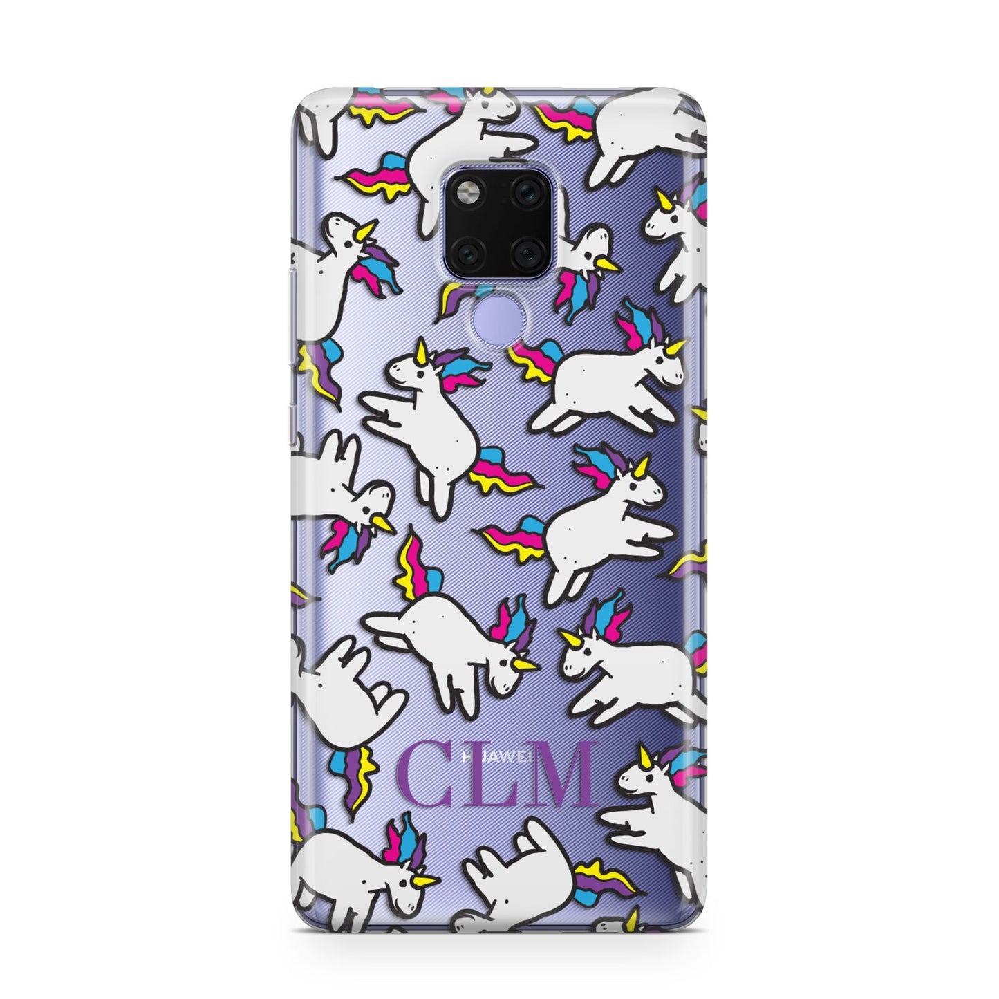 Personalised Unicorn With Initials Huawei Mate 20X Phone Case