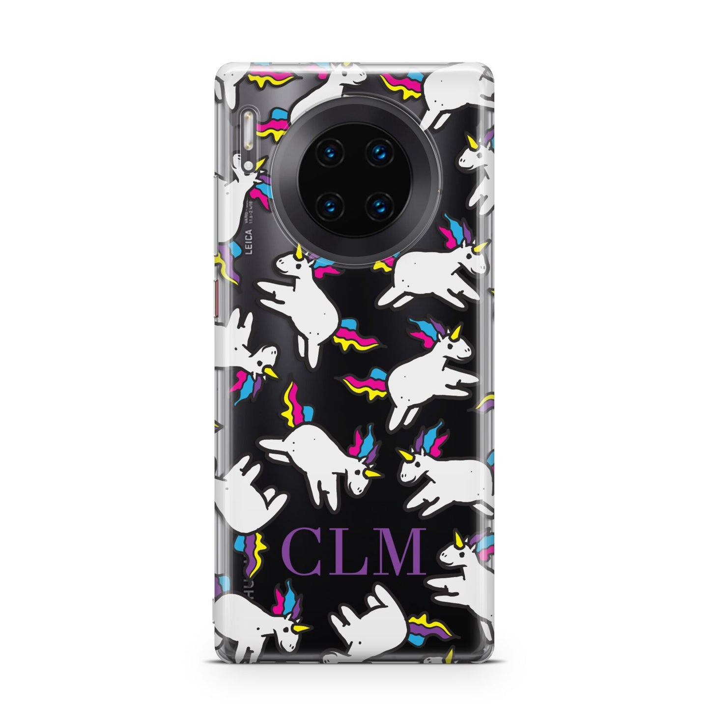 Personalised Unicorn With Initials Huawei Mate 30 Pro Phone Case