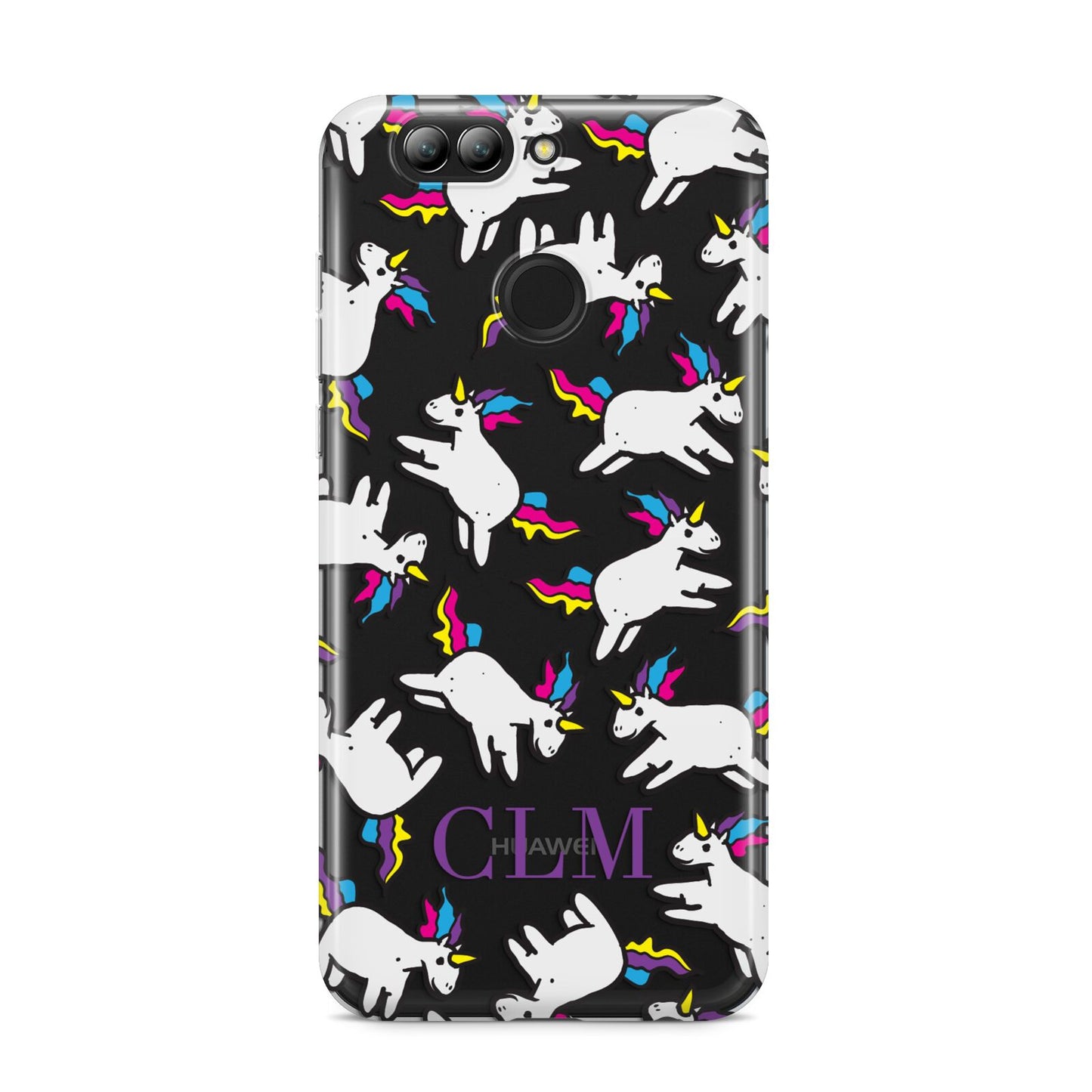 Personalised Unicorn With Initials Huawei Nova 2s Phone Case