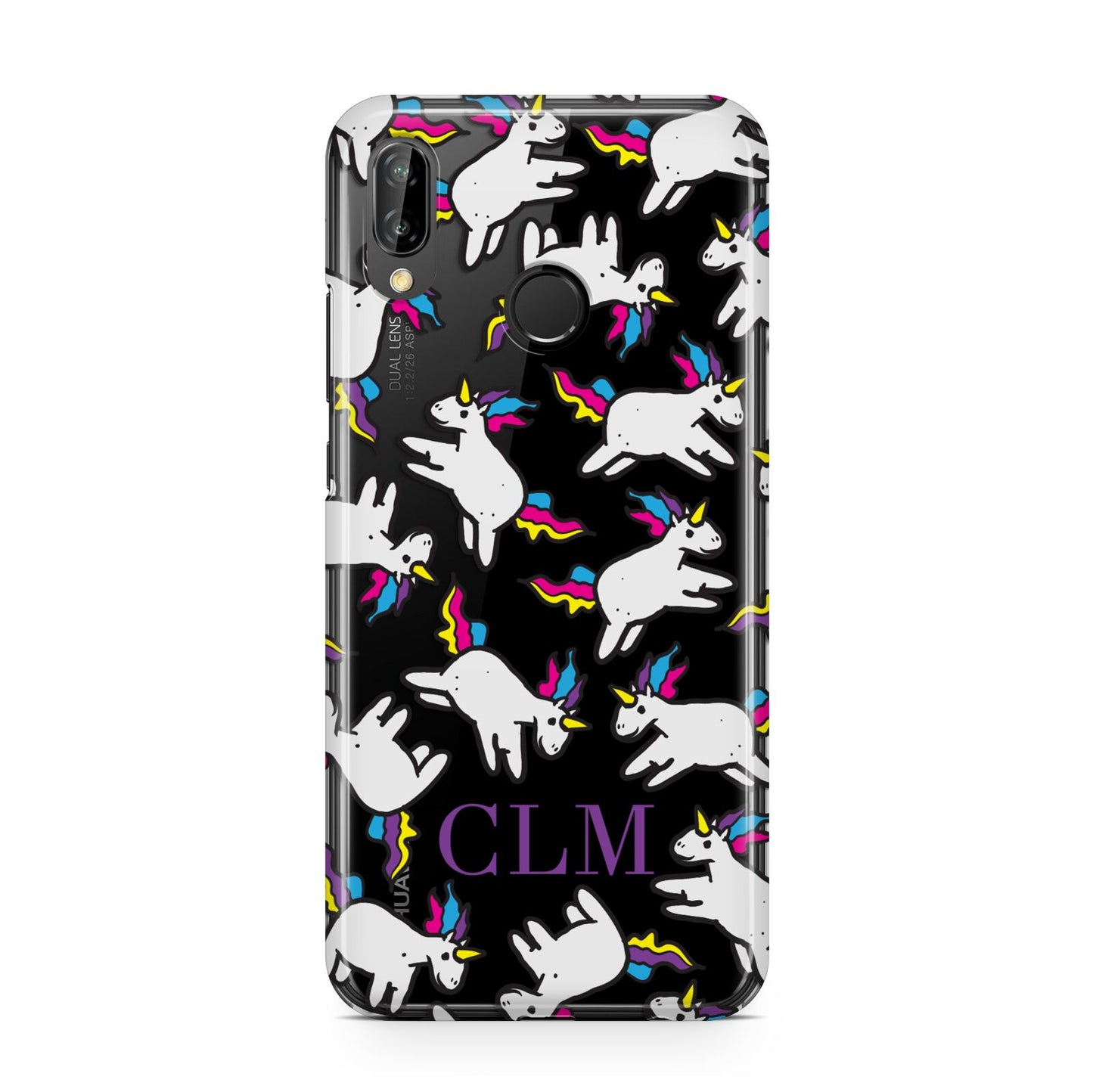 Personalised Unicorn With Initials Huawei P20 Lite Phone Case