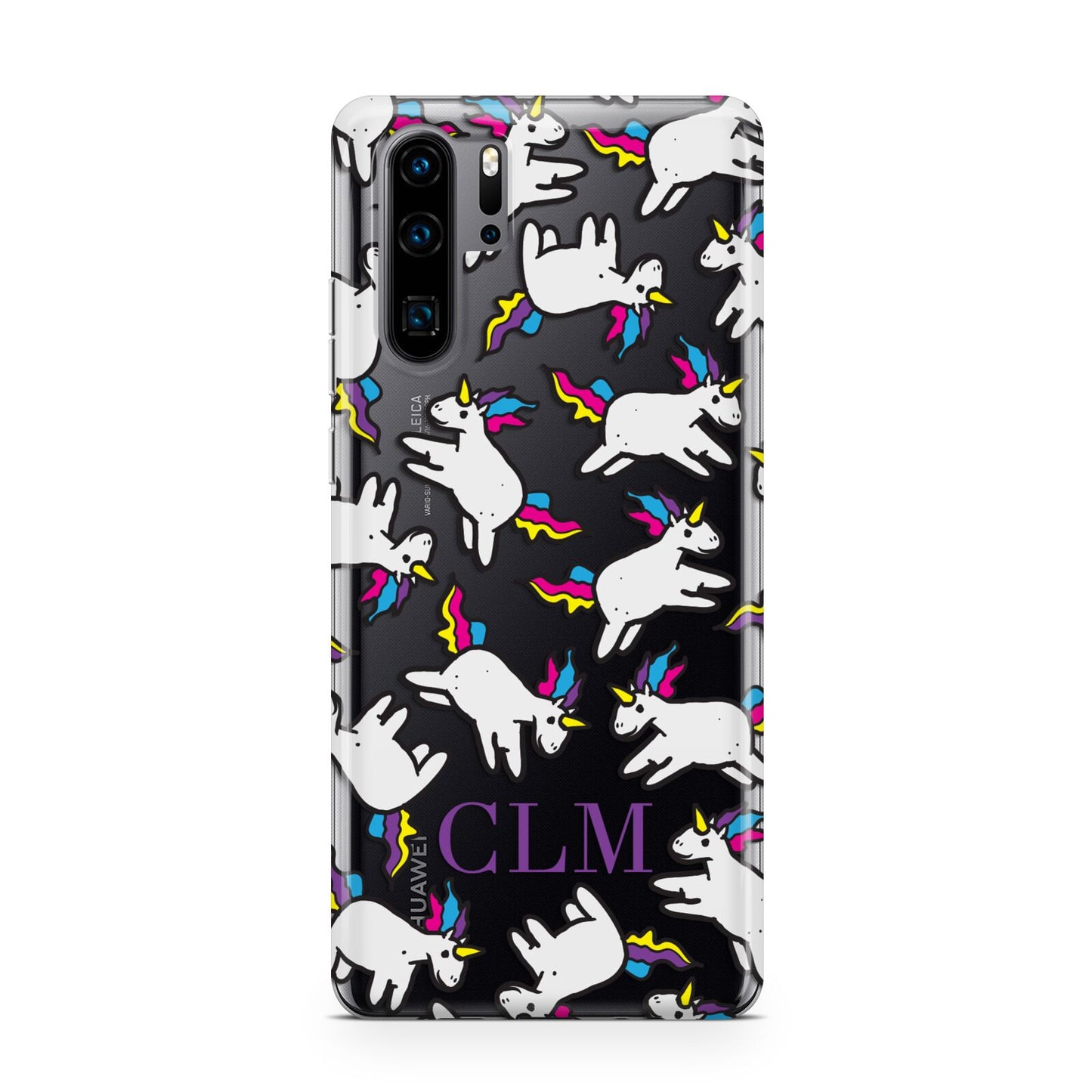 Personalised Unicorn With Initials Huawei P30 Pro Phone Case