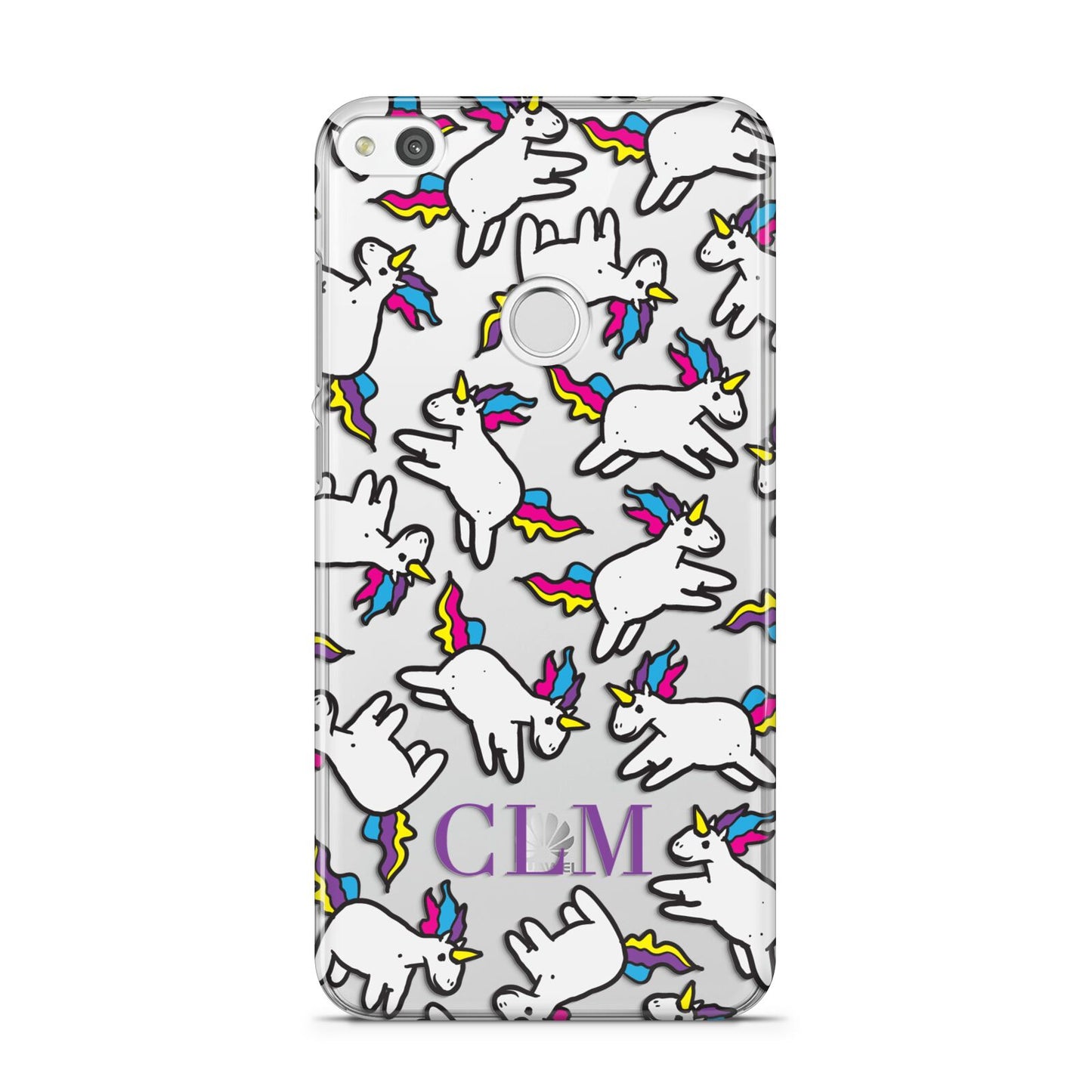 Personalised Unicorn With Initials Huawei P8 Lite Case