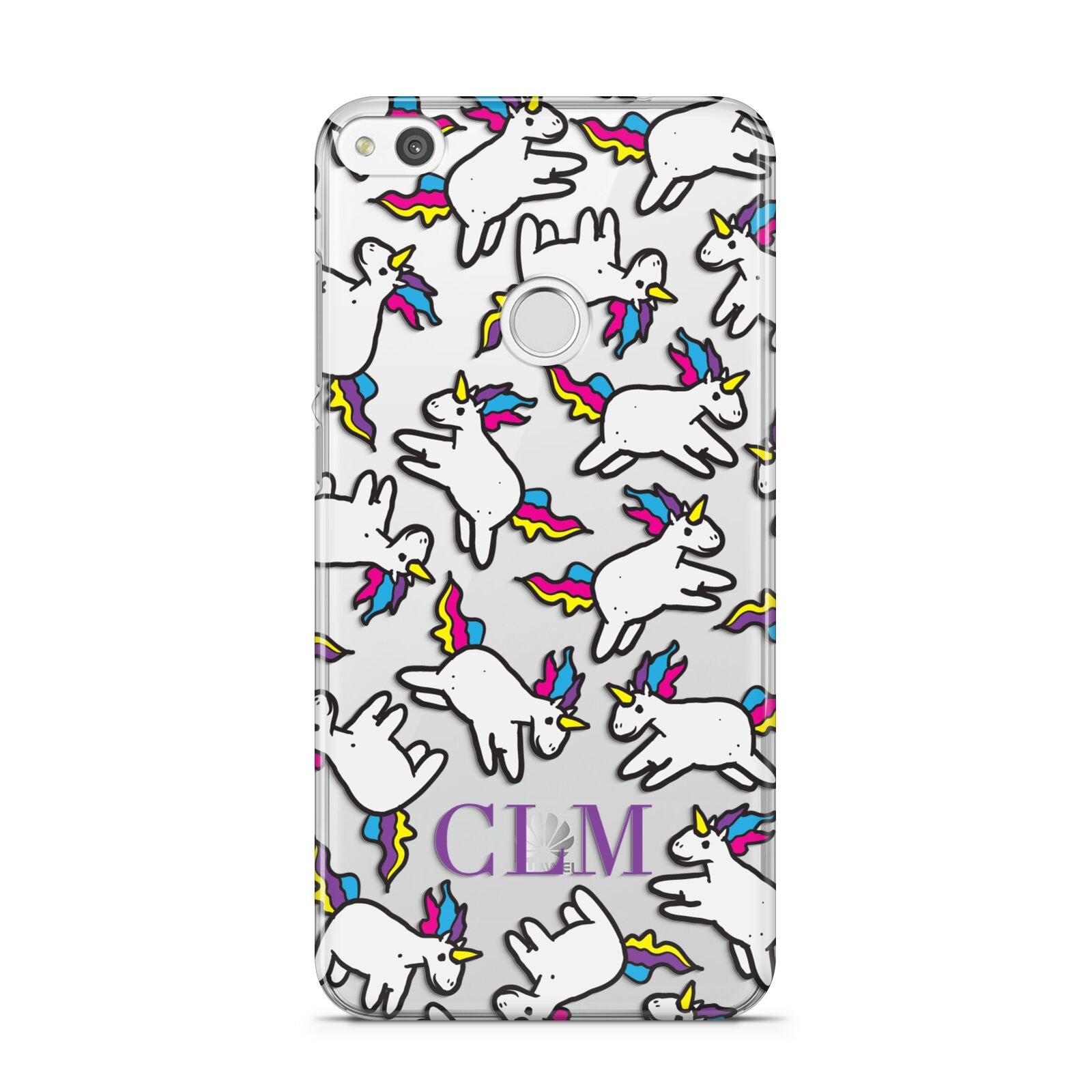 Personalised Unicorn With Initials Huawei P8 Lite Case