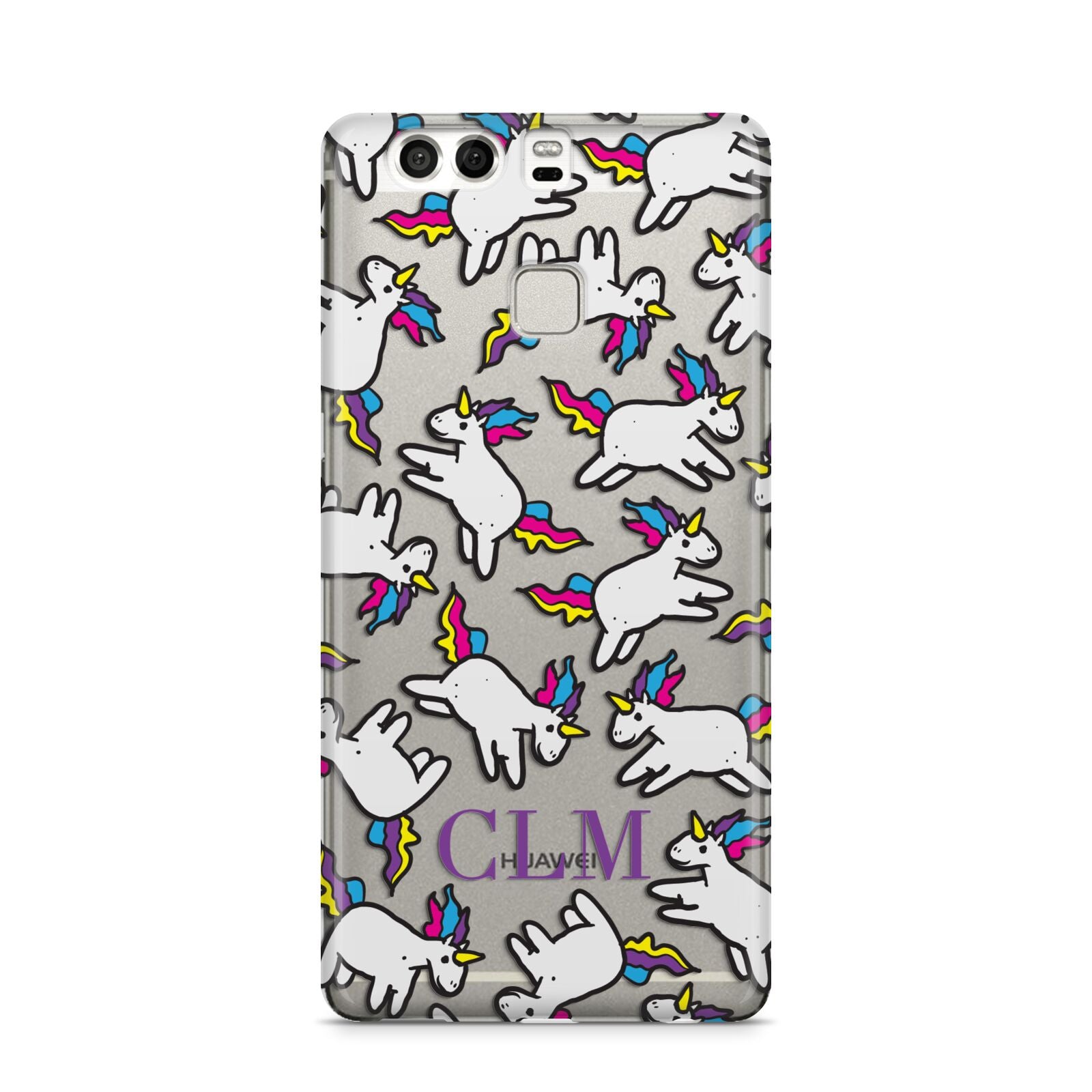 Personalised Unicorn With Initials Huawei P9 Case
