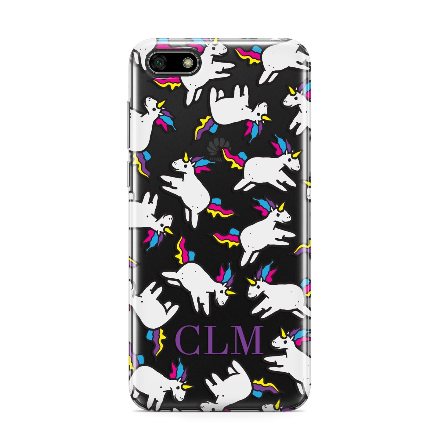Personalised Unicorn With Initials Huawei Y5 Prime 2018 Phone Case