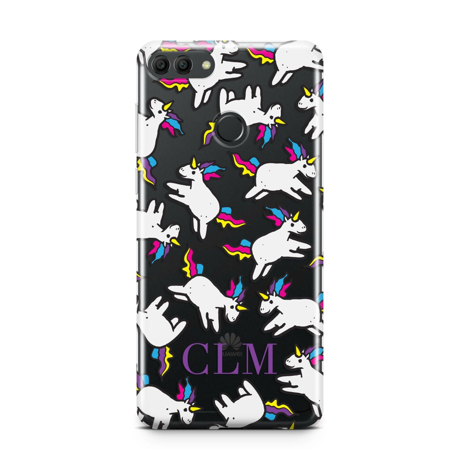 Personalised Unicorn With Initials Huawei Y9 2018