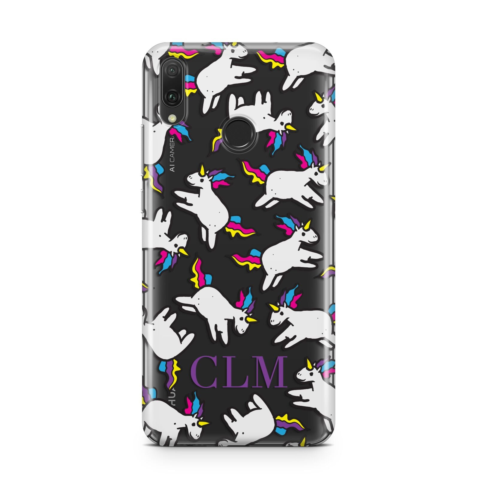 Personalised Unicorn With Initials Huawei Y9 2019