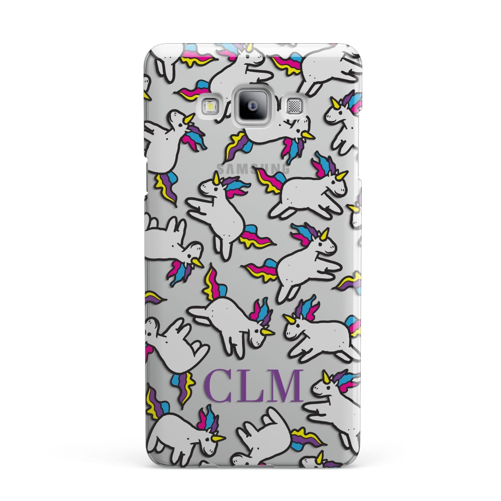 Personalised Unicorn With Initials Samsung Galaxy A7 2015 Case