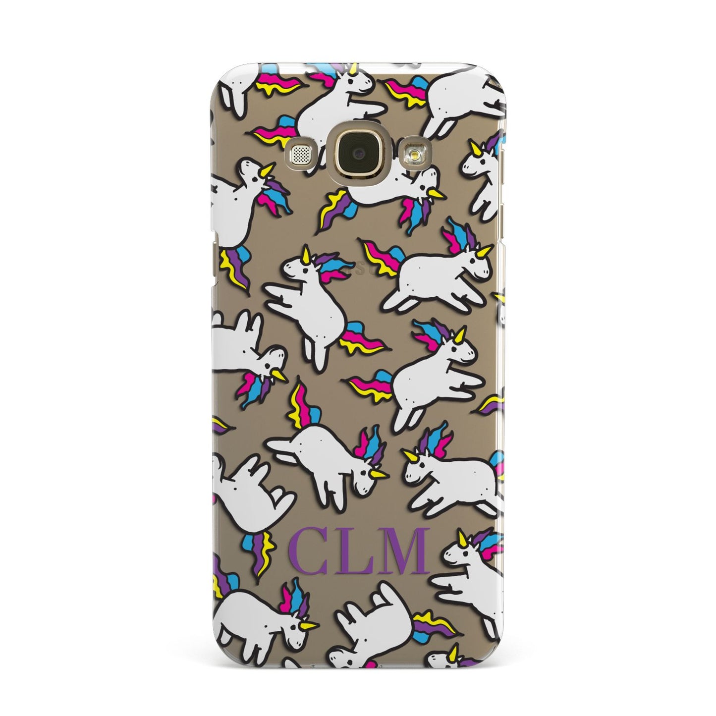 Personalised Unicorn With Initials Samsung Galaxy A8 Case