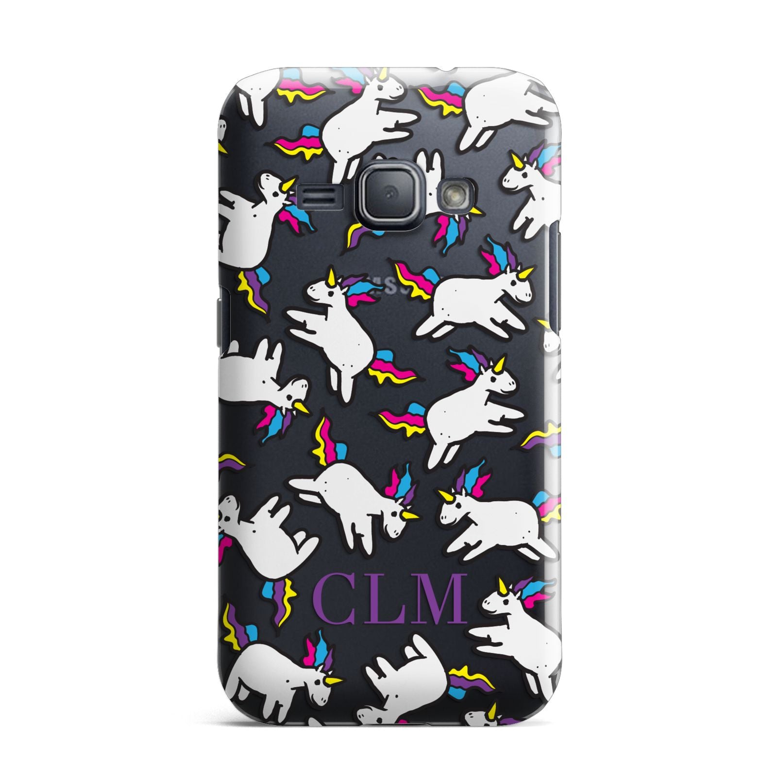 Personalised Unicorn With Initials Samsung Galaxy J1 2016 Case
