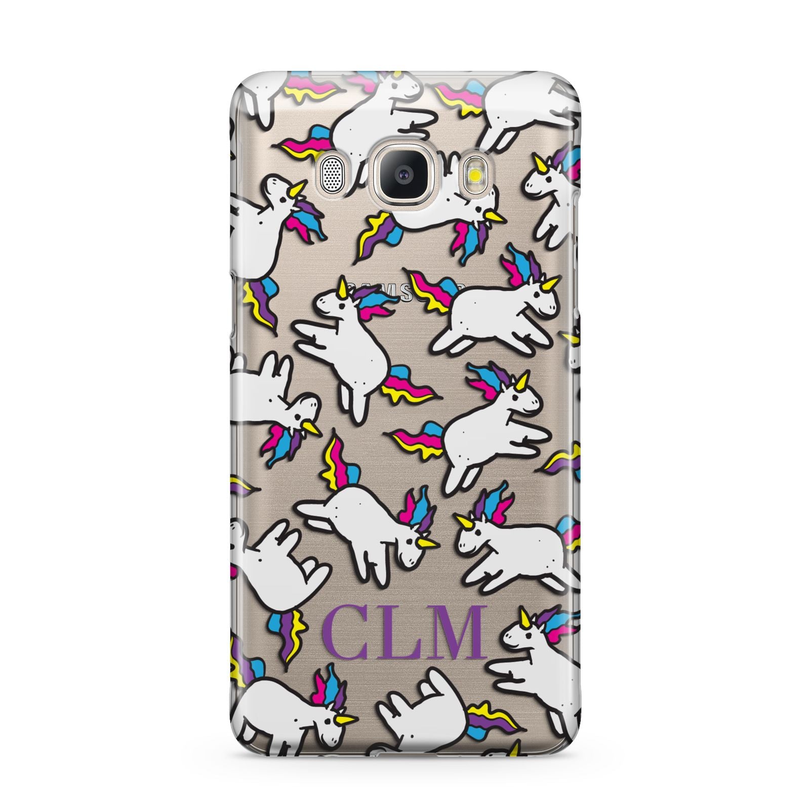 Personalised Unicorn With Initials Samsung Galaxy J5 2016 Case