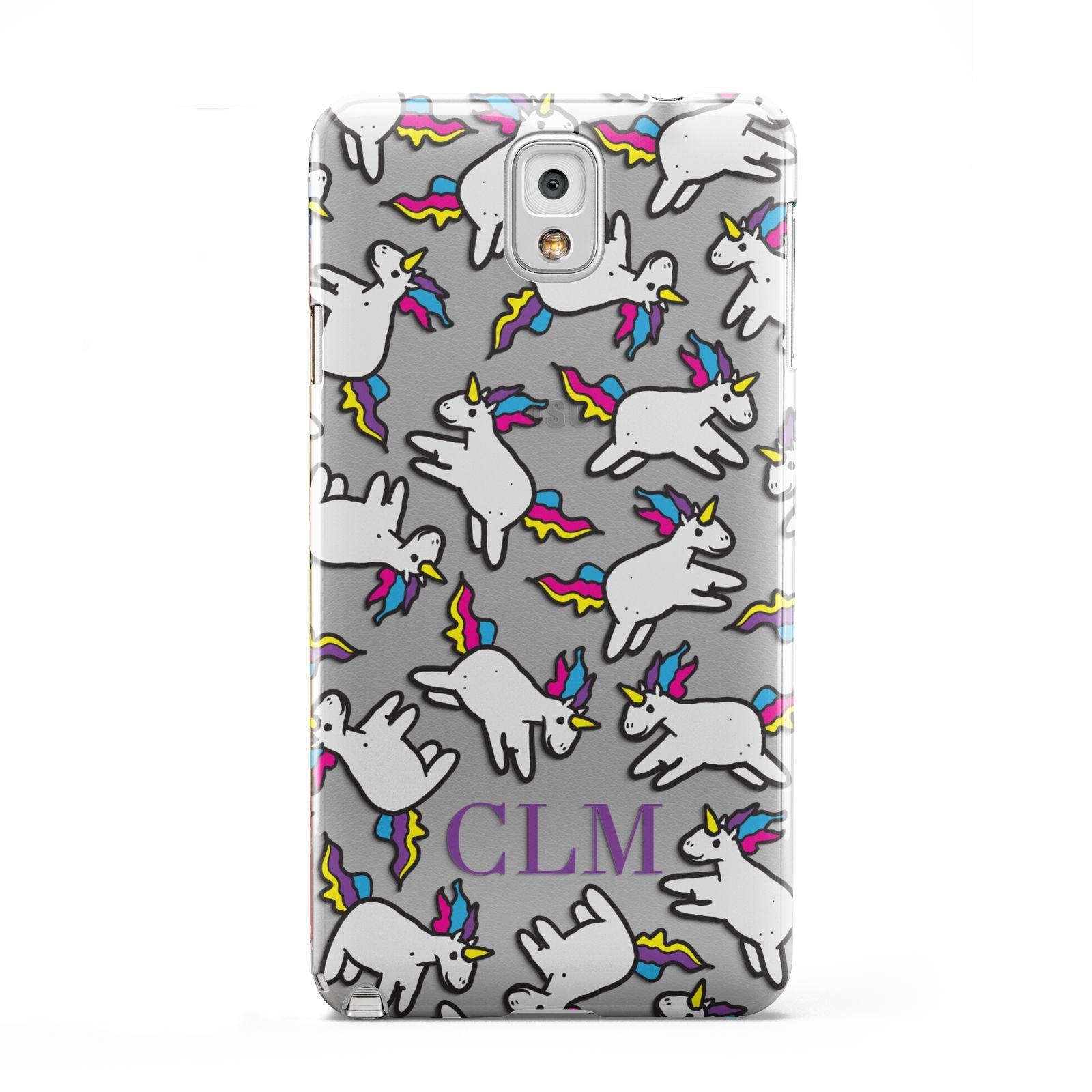 Personalised Unicorn With Initials Samsung Galaxy Note 3 Case