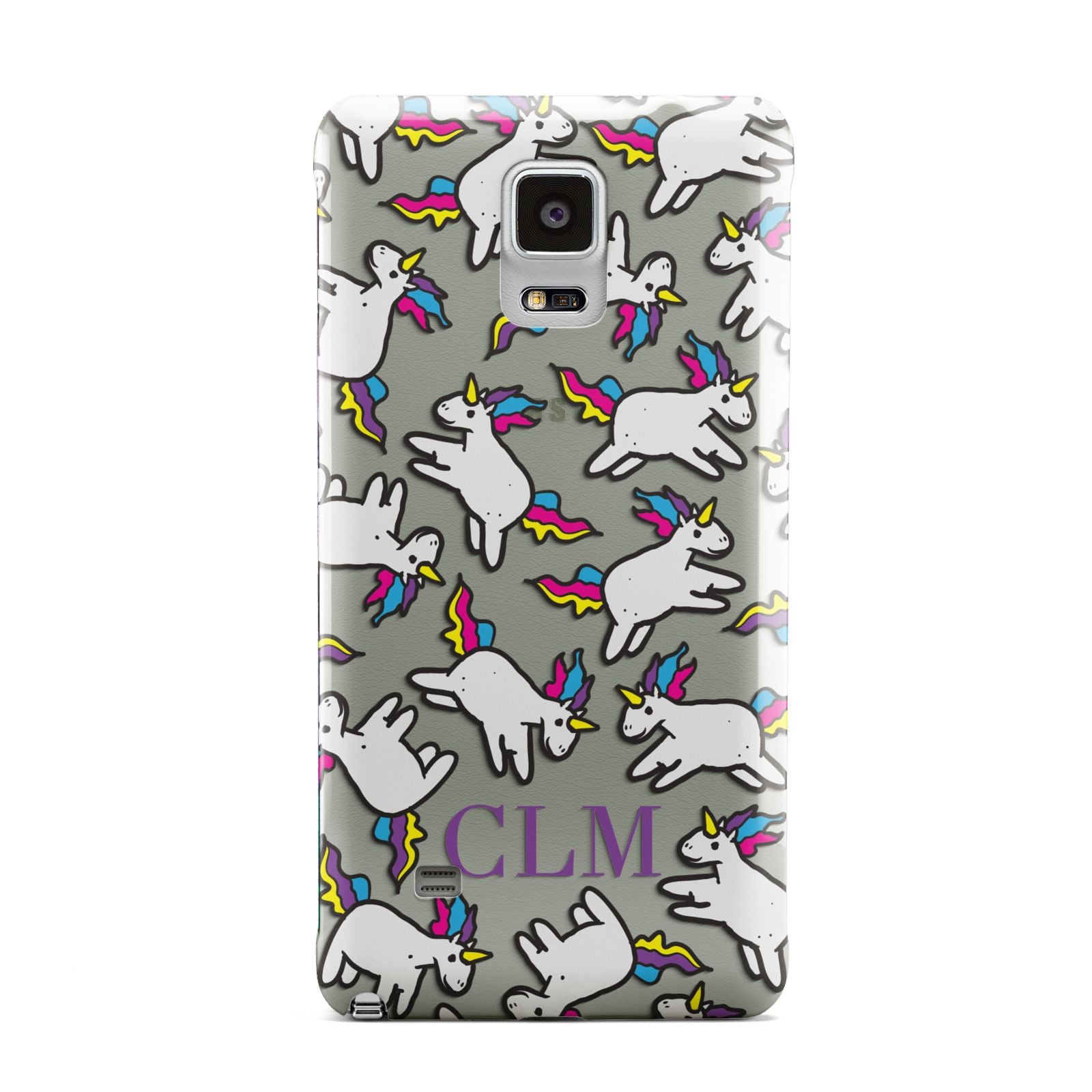 Personalised Unicorn With Initials Samsung Galaxy Note 4 Case