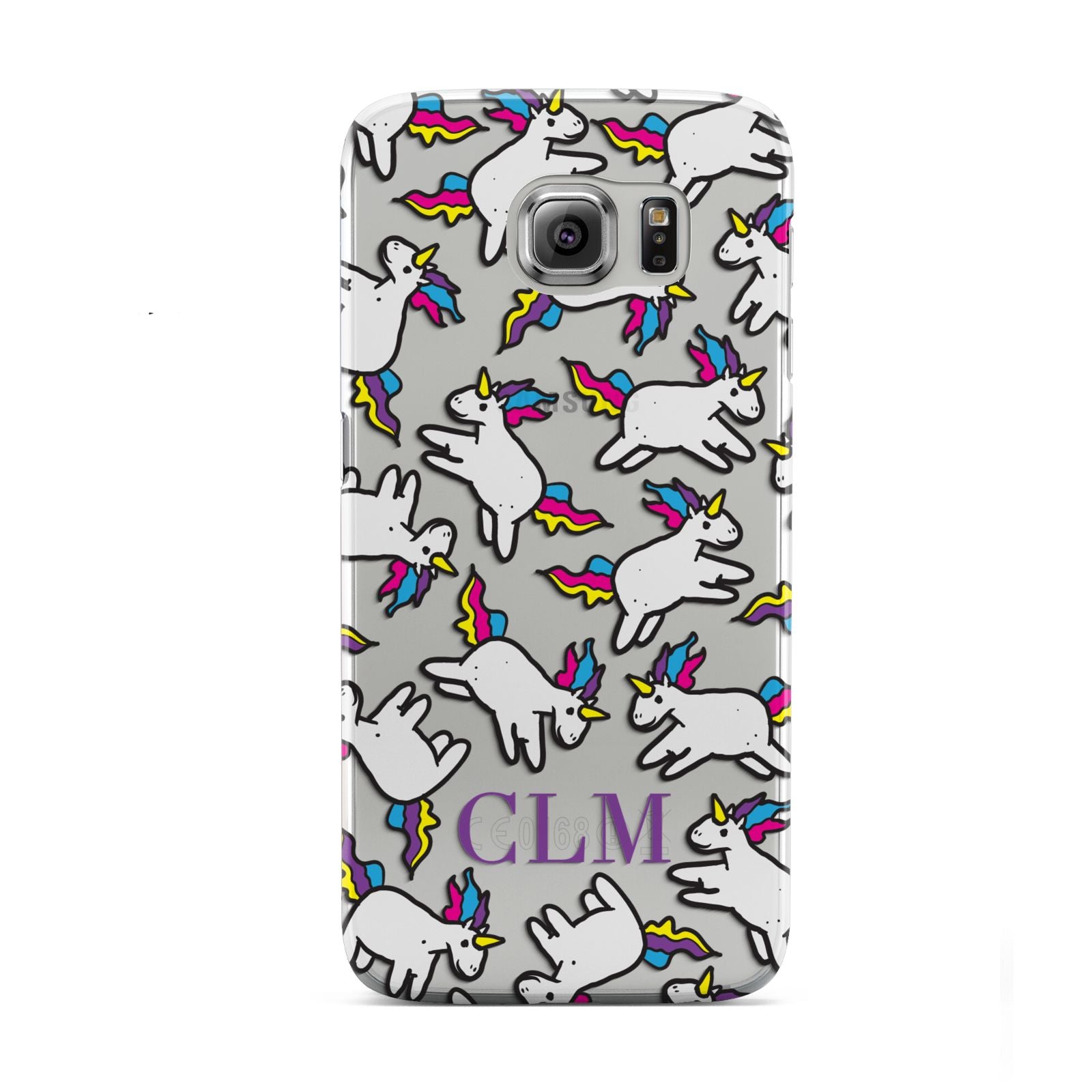 Personalised Unicorn With Initials Samsung Galaxy S6 Case