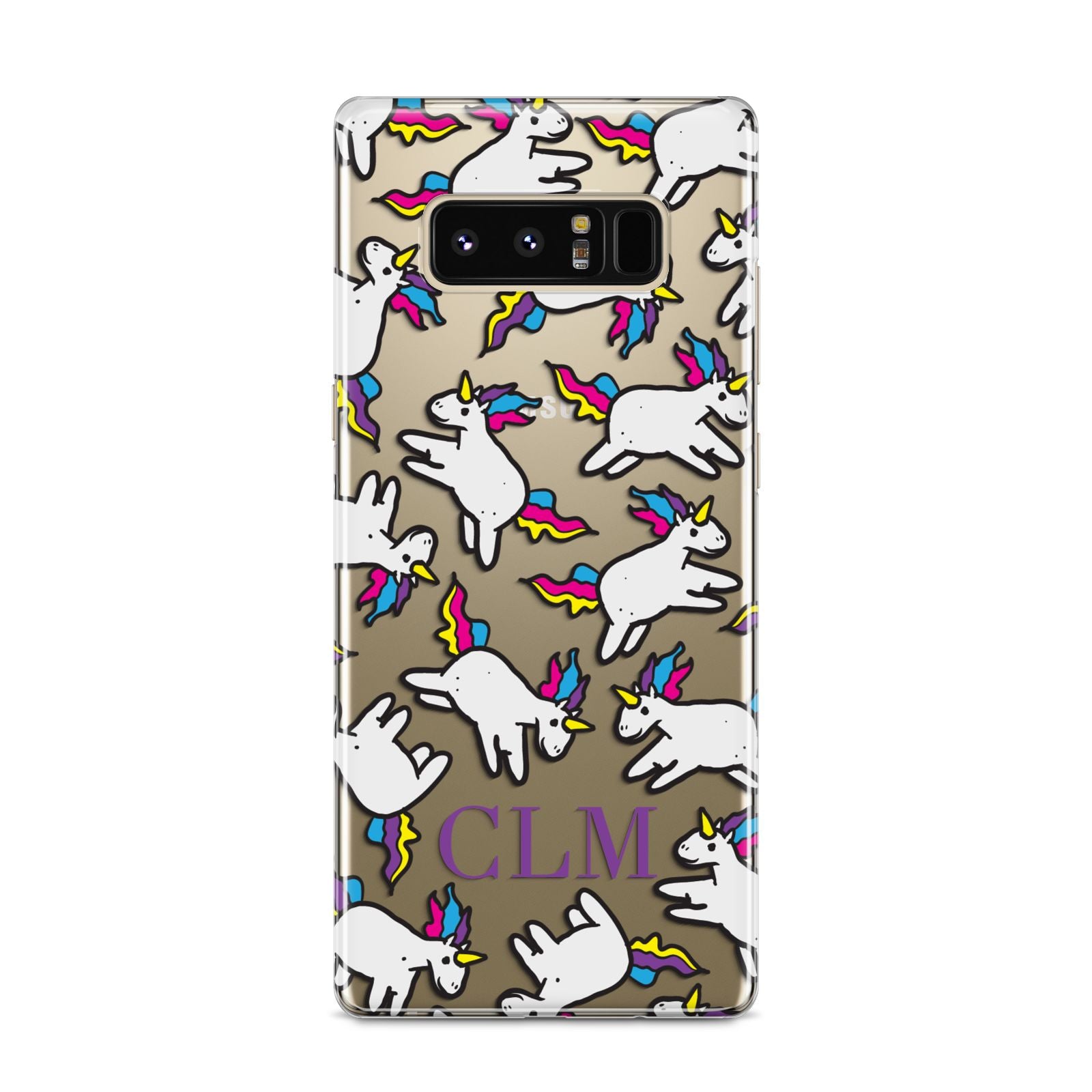 Personalised Unicorn With Initials Samsung Galaxy S8 Case