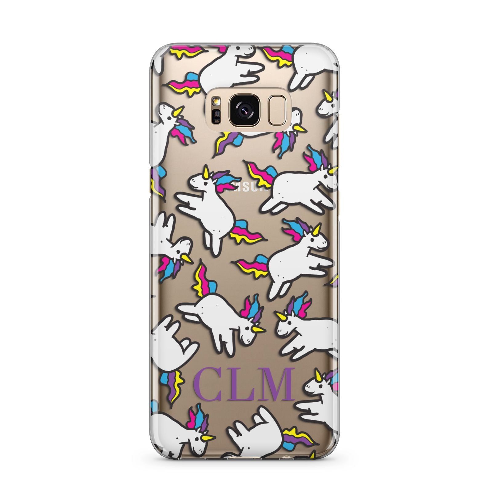 Personalised Unicorn With Initials Samsung Galaxy S8 Plus Case