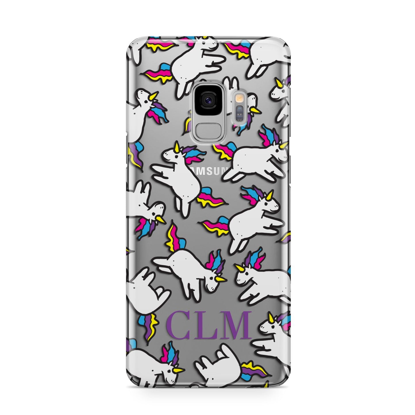 Personalised Unicorn With Initials Samsung Galaxy S9 Case