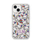 Personalised Unicorn With Initials iPhone 14 Glitter Tough Case Starlight