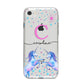 Personalised Unicorn iPhone 8 Bumper Case on Silver iPhone