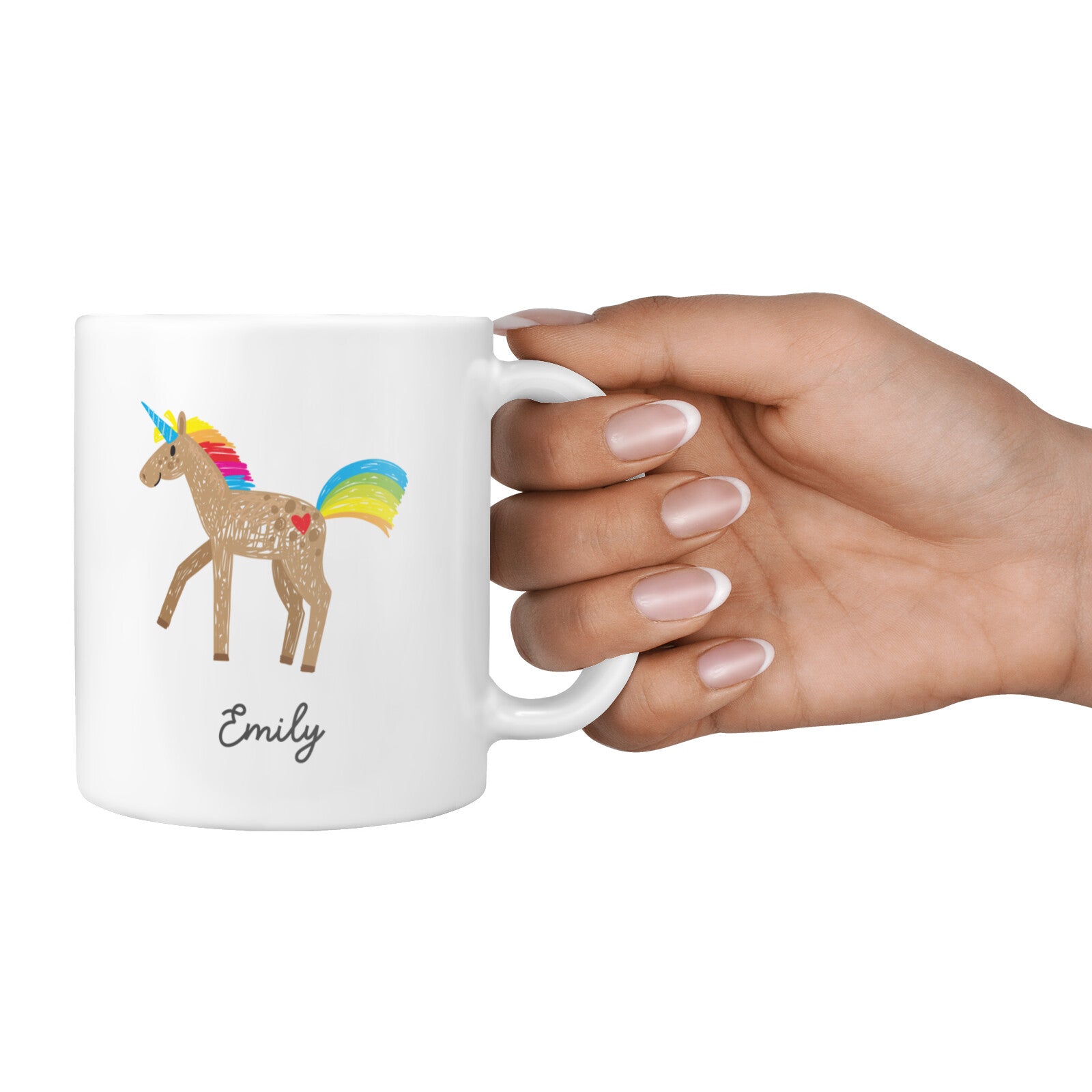 Personalised Unicorn with Name 10oz Mug Alternative Image 4