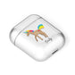 Personalised Unicorn with Name AirPods Case Laid Flat