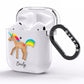 Personalised Unicorn with Name AirPods Clear Case Side Image