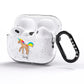 Personalised Unicorn with Name AirPods Pro Glitter Case Side Image