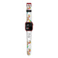 Personalised Unicorn with Name Apple Watch Strap Size 38mm with Red Hardware