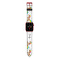 Personalised Unicorn with Name Apple Watch Strap with Red Hardware