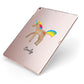 Personalised Unicorn with Name Apple iPad Case on Rose Gold iPad Side View