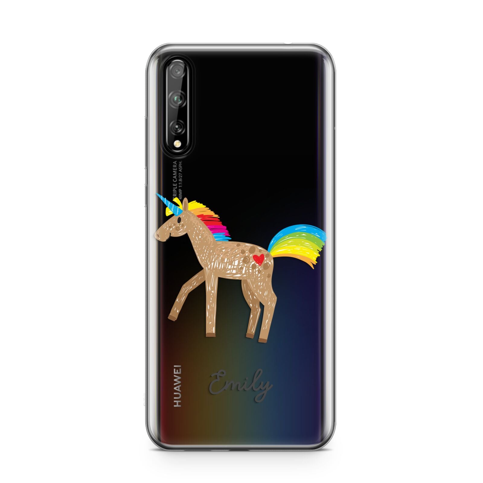 Personalised Unicorn with Name Huawei Enjoy 10s Phone Case