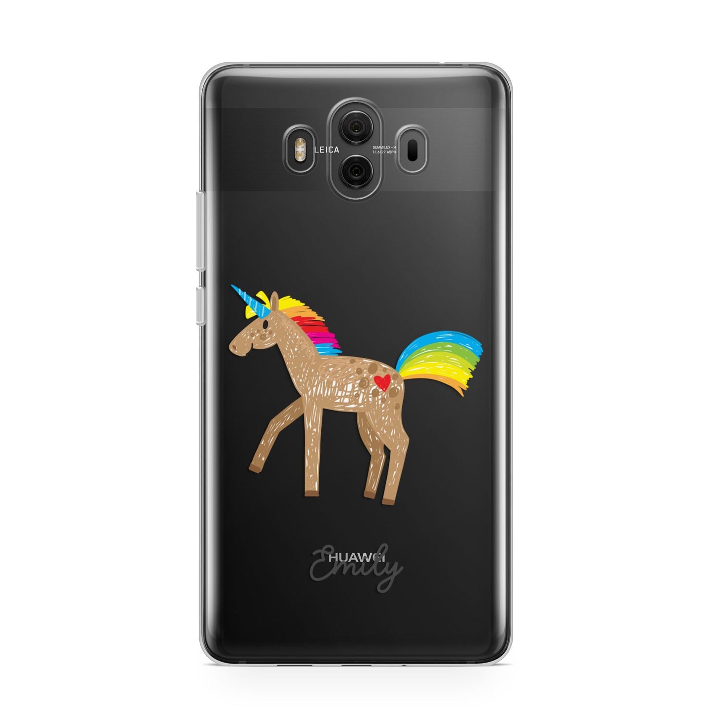 Personalised Unicorn with Name Huawei Mate 10 Protective Phone Case