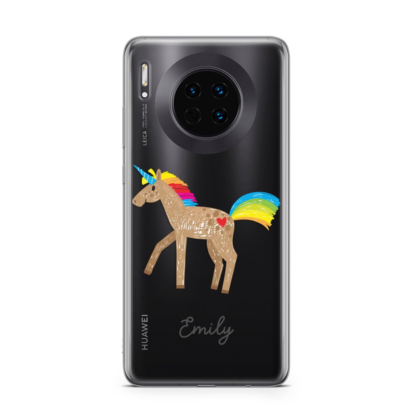 Personalised Unicorn with Name Huawei Mate 30
