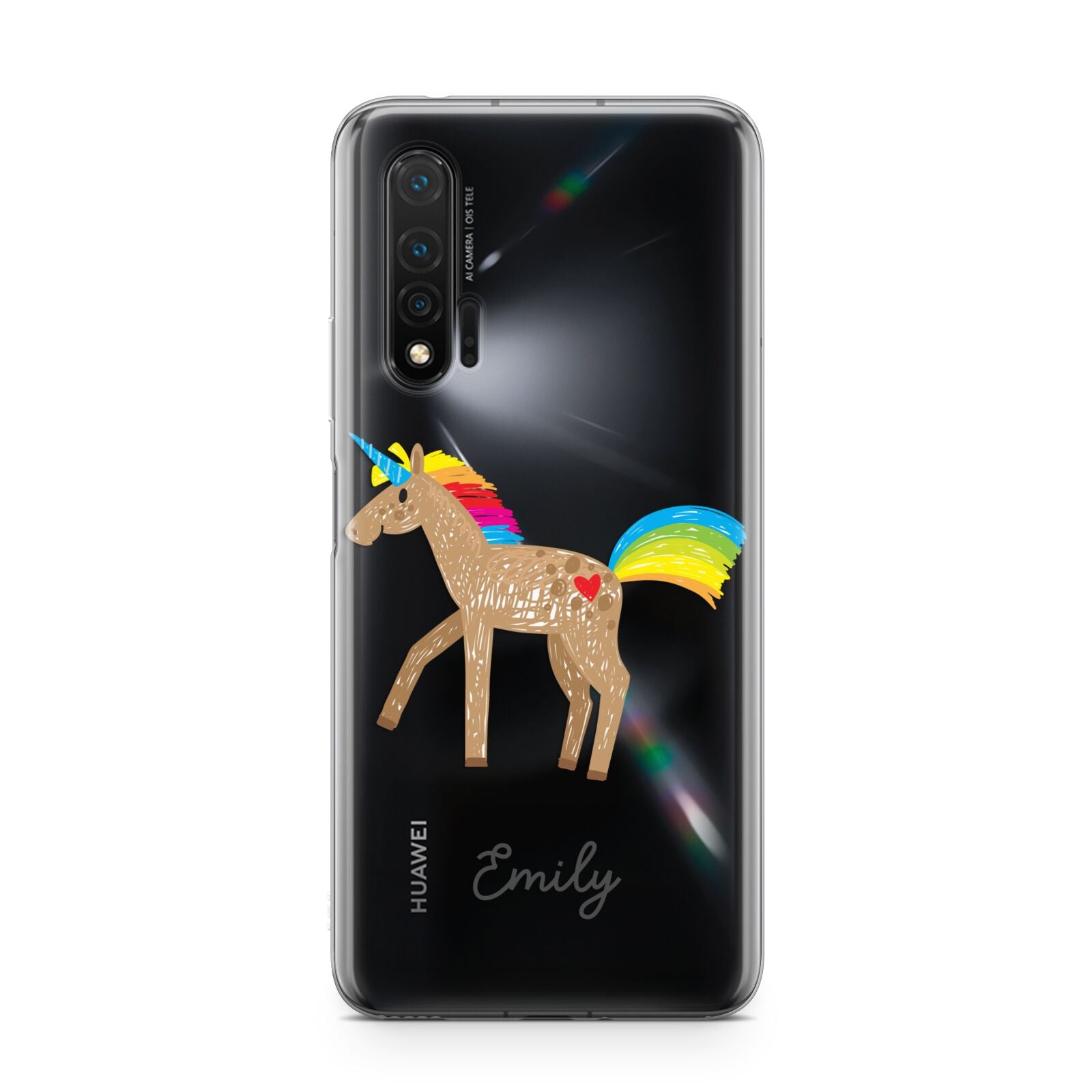 Personalised Unicorn with Name Huawei Nova 6 Phone Case