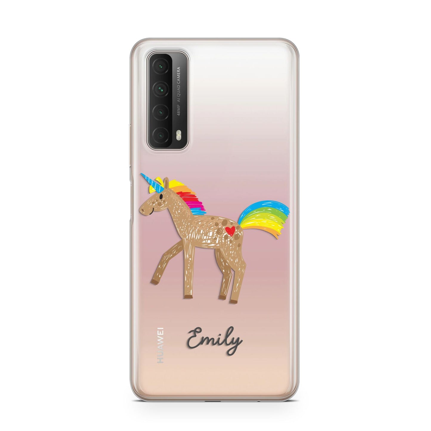 Personalised Unicorn with Name Huawei P Smart 2021