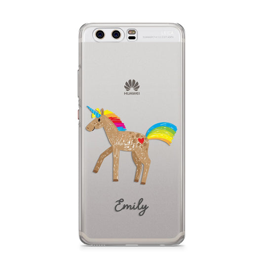 Personalised Unicorn with Name Huawei P10 Phone Case