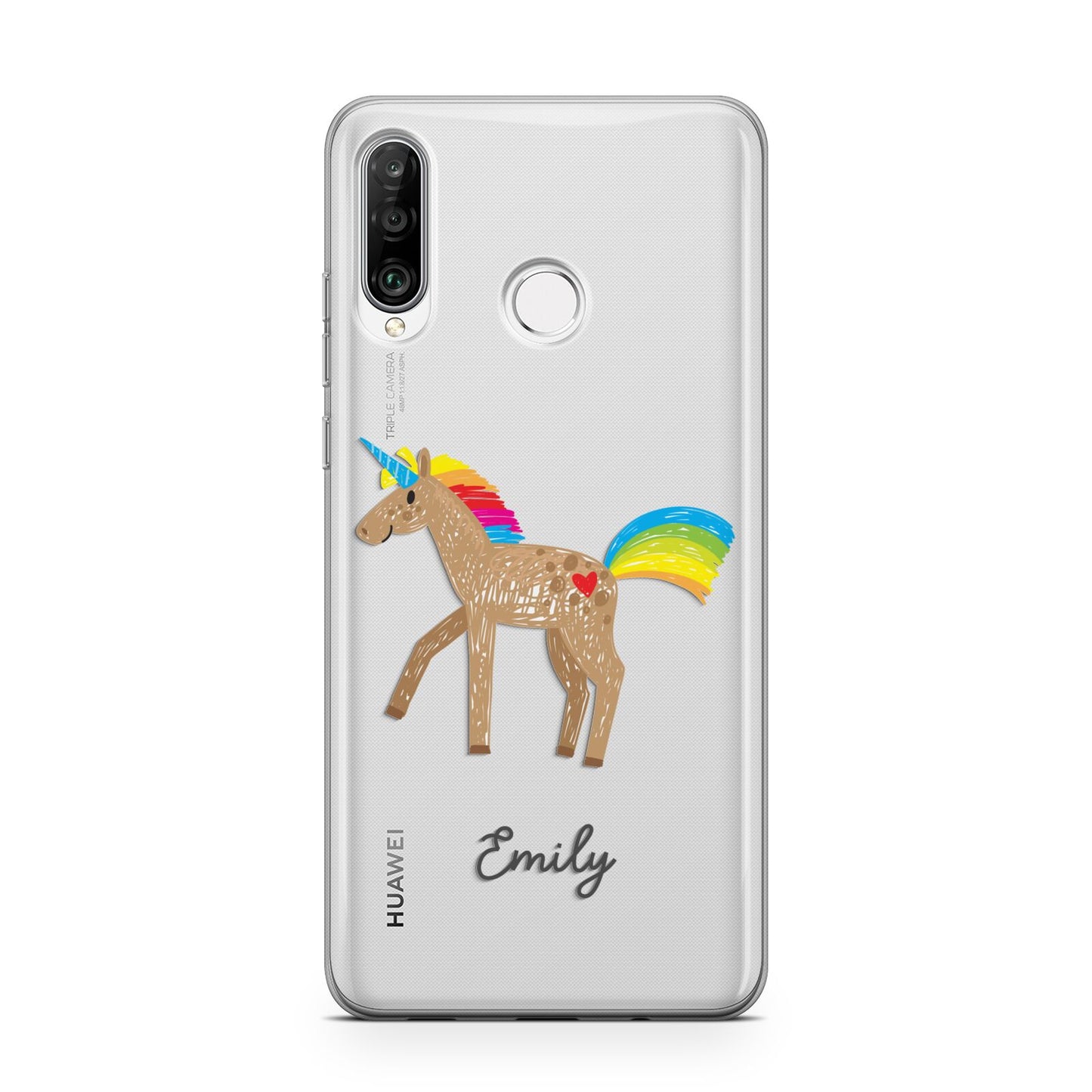 Personalised Unicorn with Name Huawei P30 Lite Phone Case