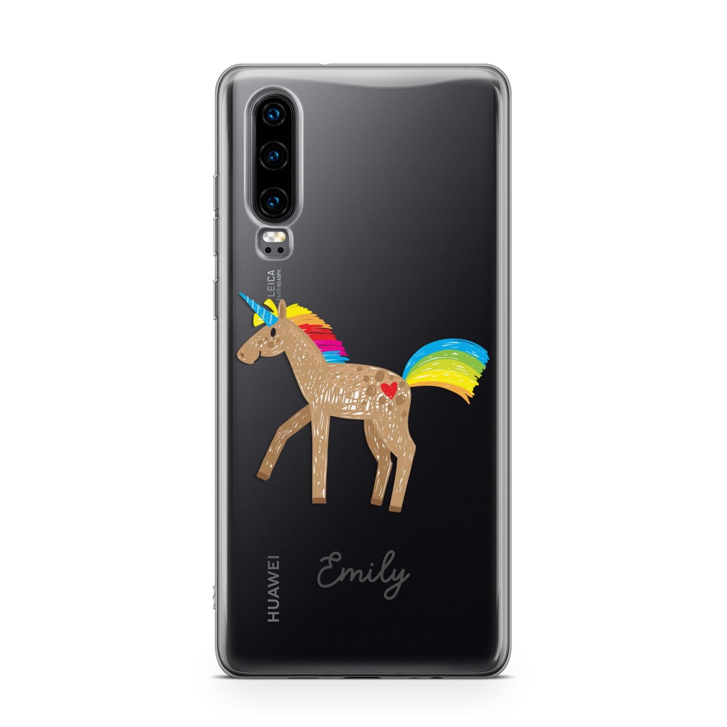 Personalised Unicorn with Name Huawei P30 Phone Case