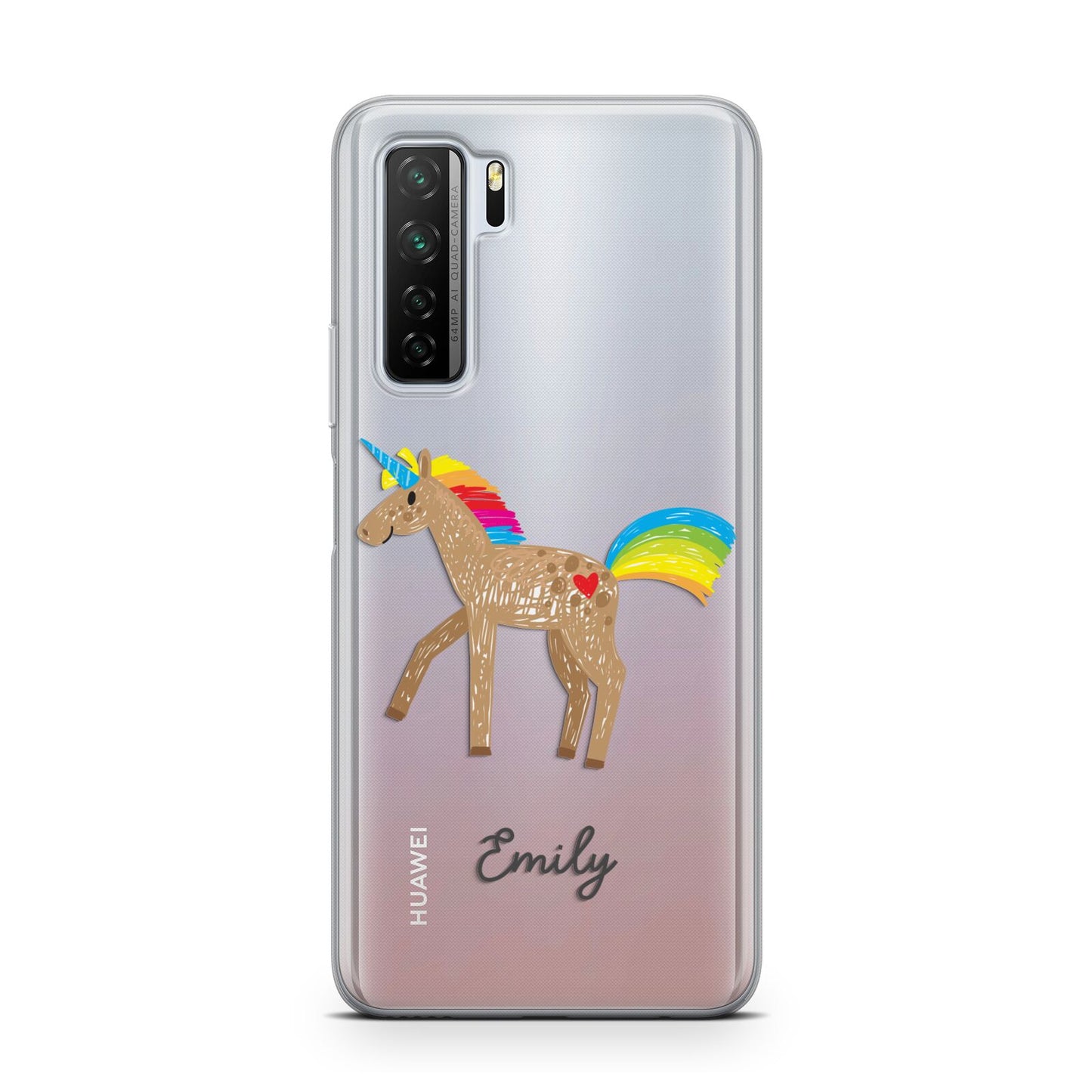 Personalised Unicorn with Name Huawei P40 Lite 5G Phone Case