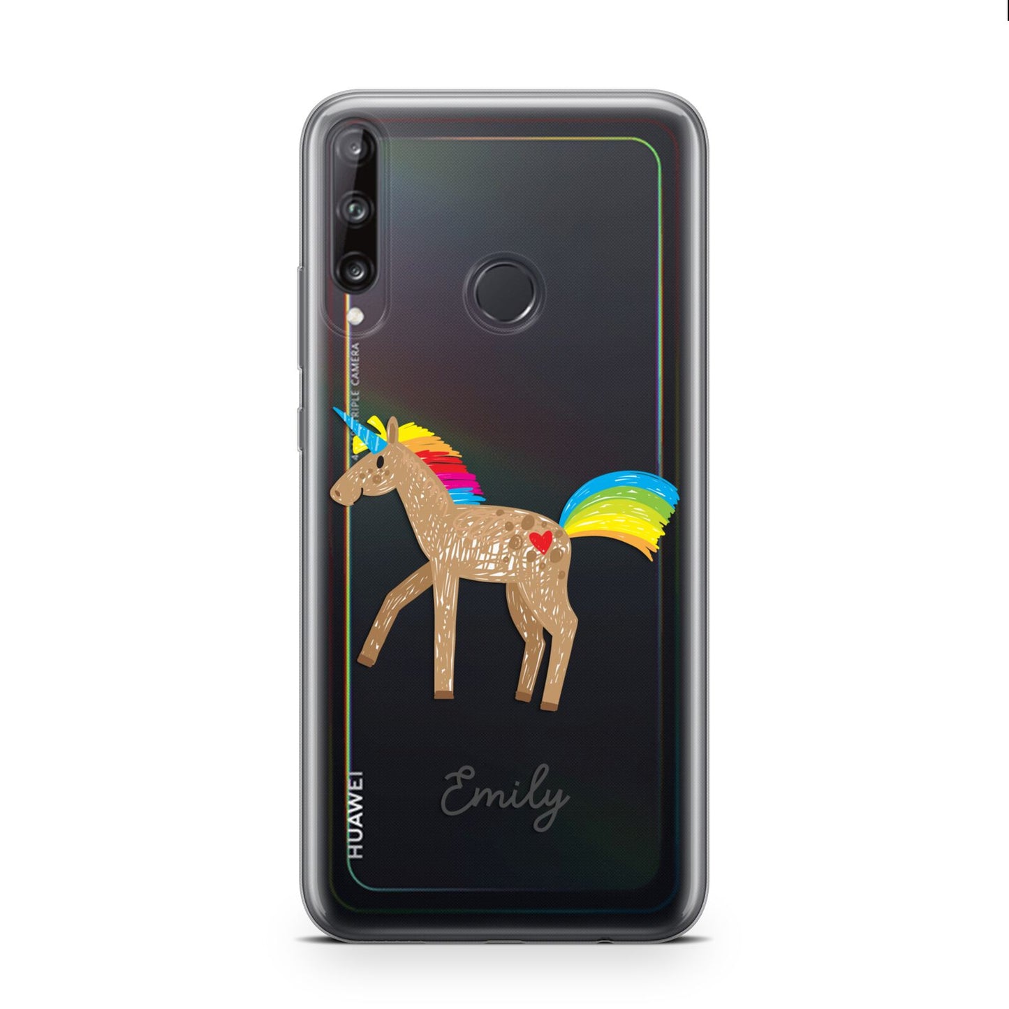 Personalised Unicorn with Name Huawei P40 Lite E Phone Case