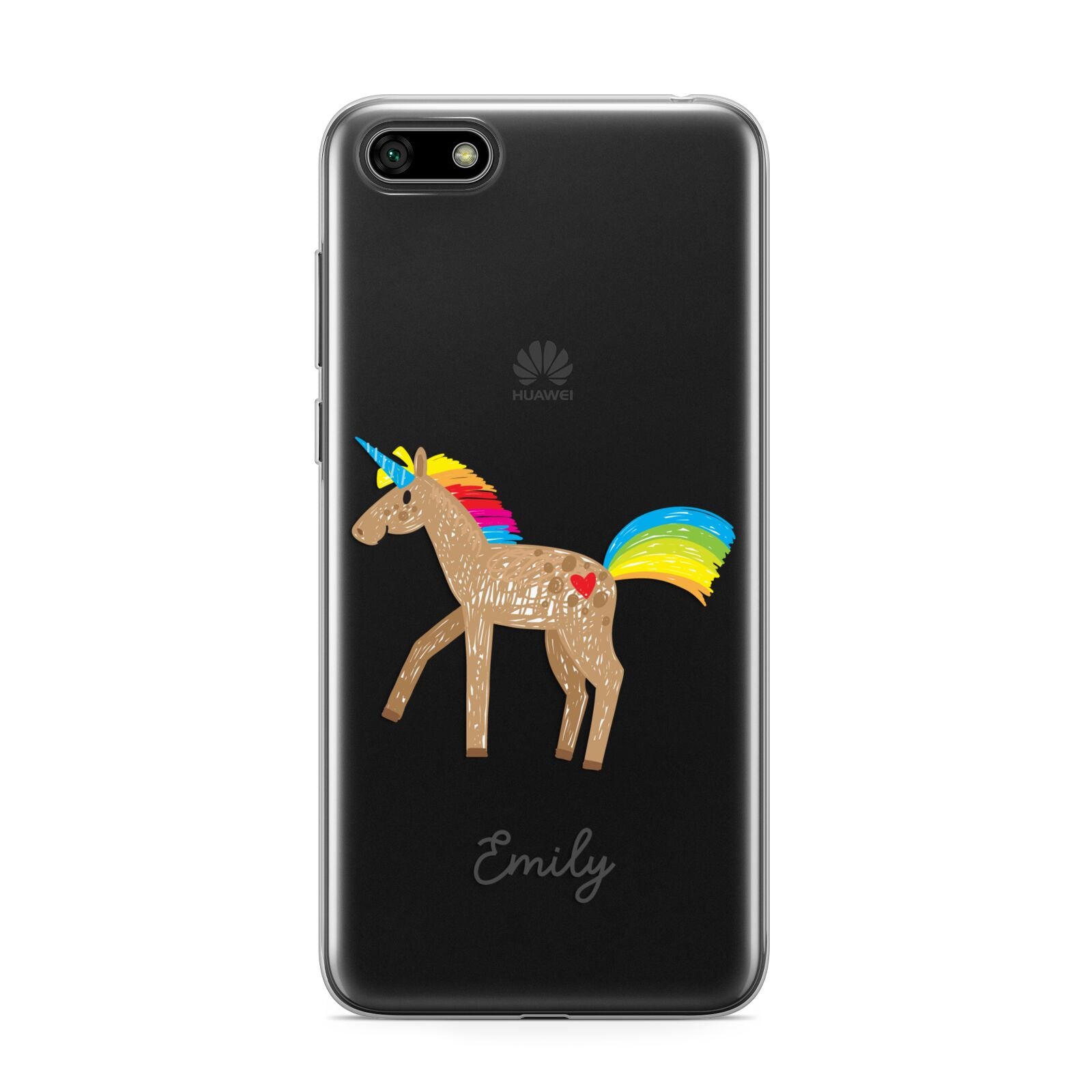 Personalised Unicorn with Name Huawei Y5 Prime 2018 Phone Case