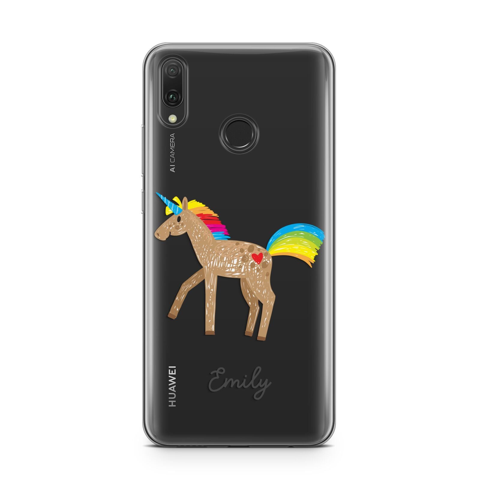 Personalised Unicorn with Name Huawei Y9 2019