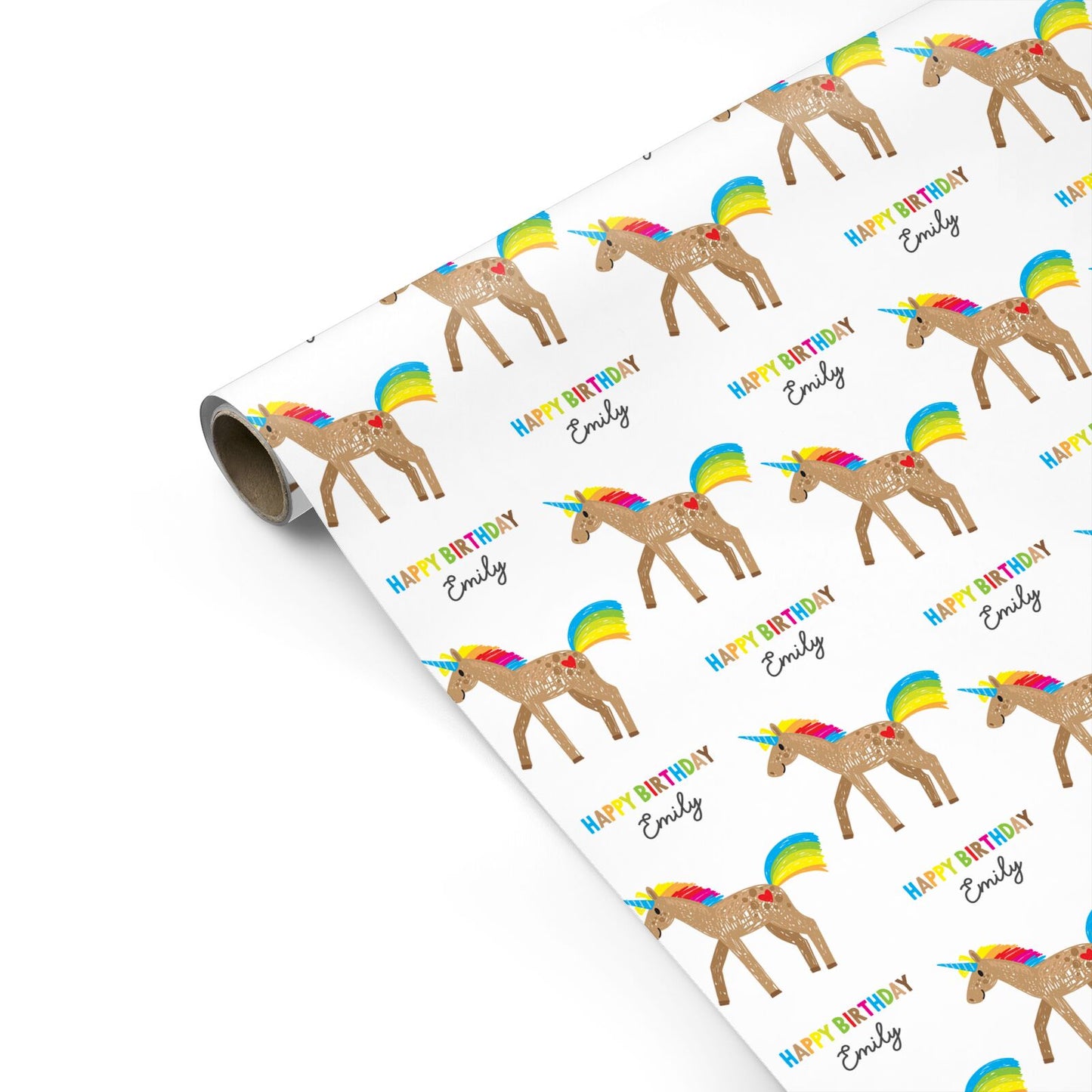 Personalised Unicorn with Name Personalised Gift Wrap