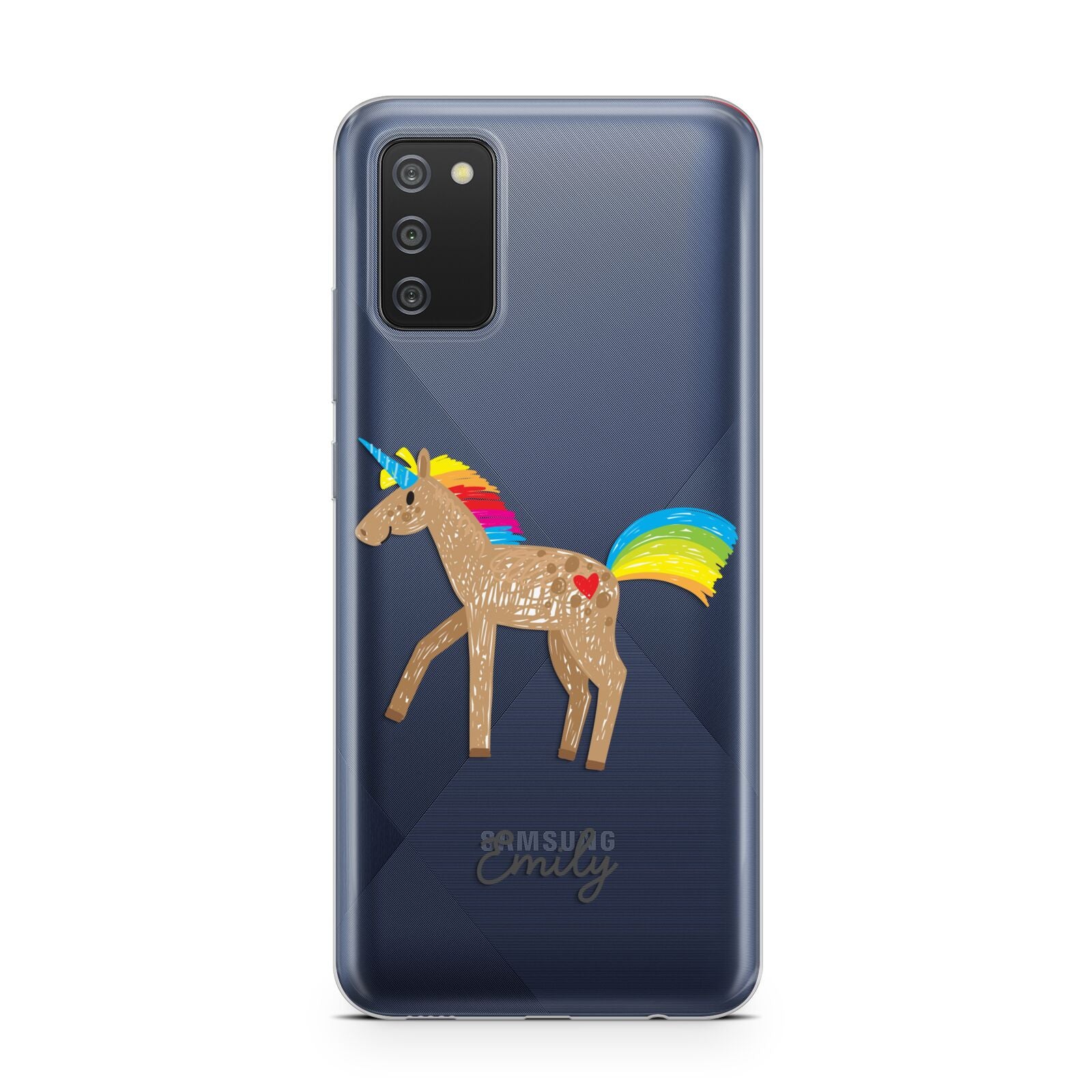 Personalised Unicorn with Name Samsung A02s Case