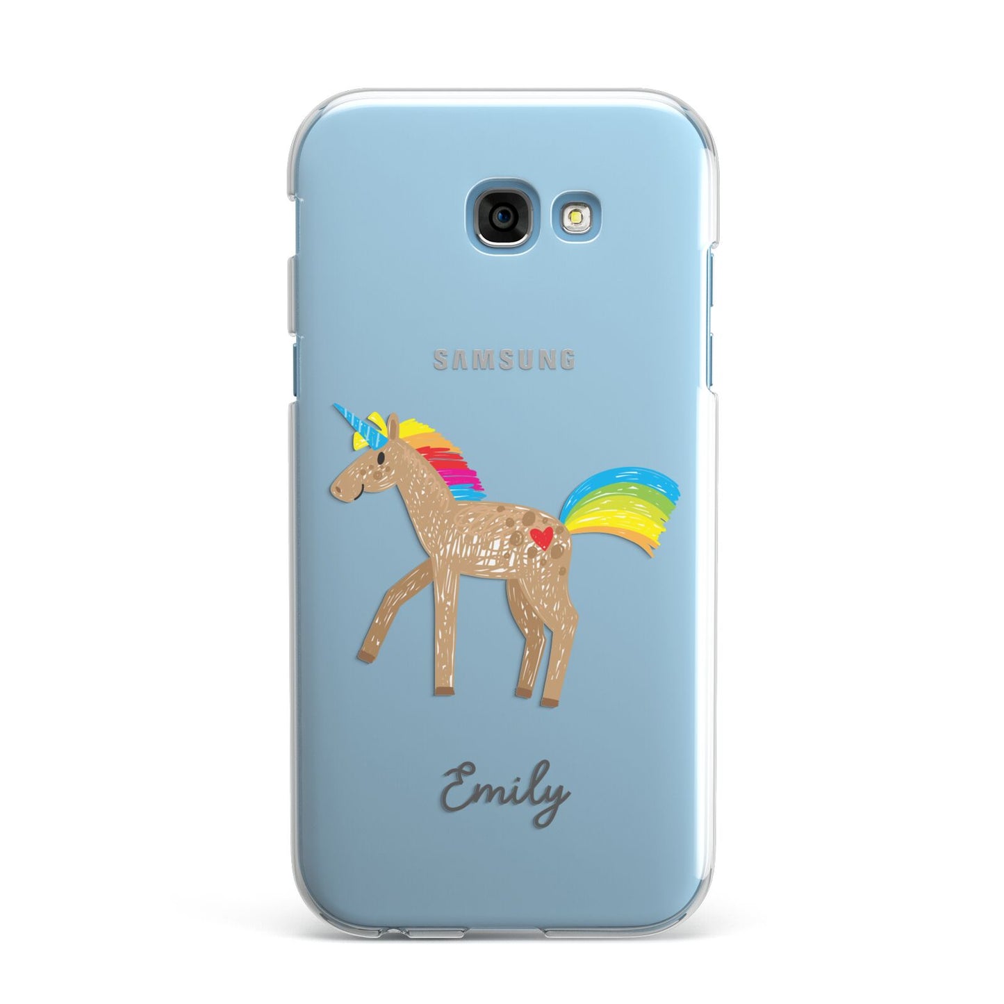 Personalised Unicorn with Name Samsung Galaxy A7 2017 Case