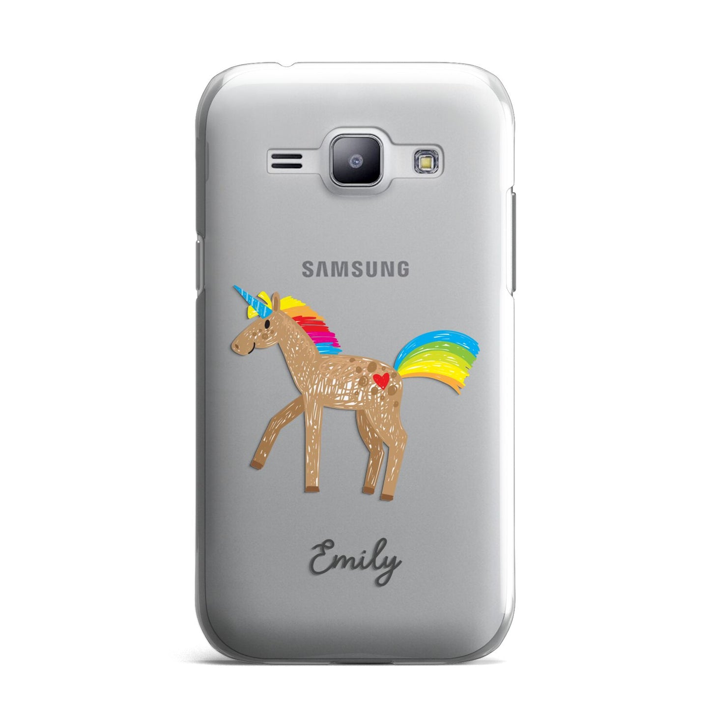 Personalised Unicorn with Name Samsung Galaxy J1 2015 Case