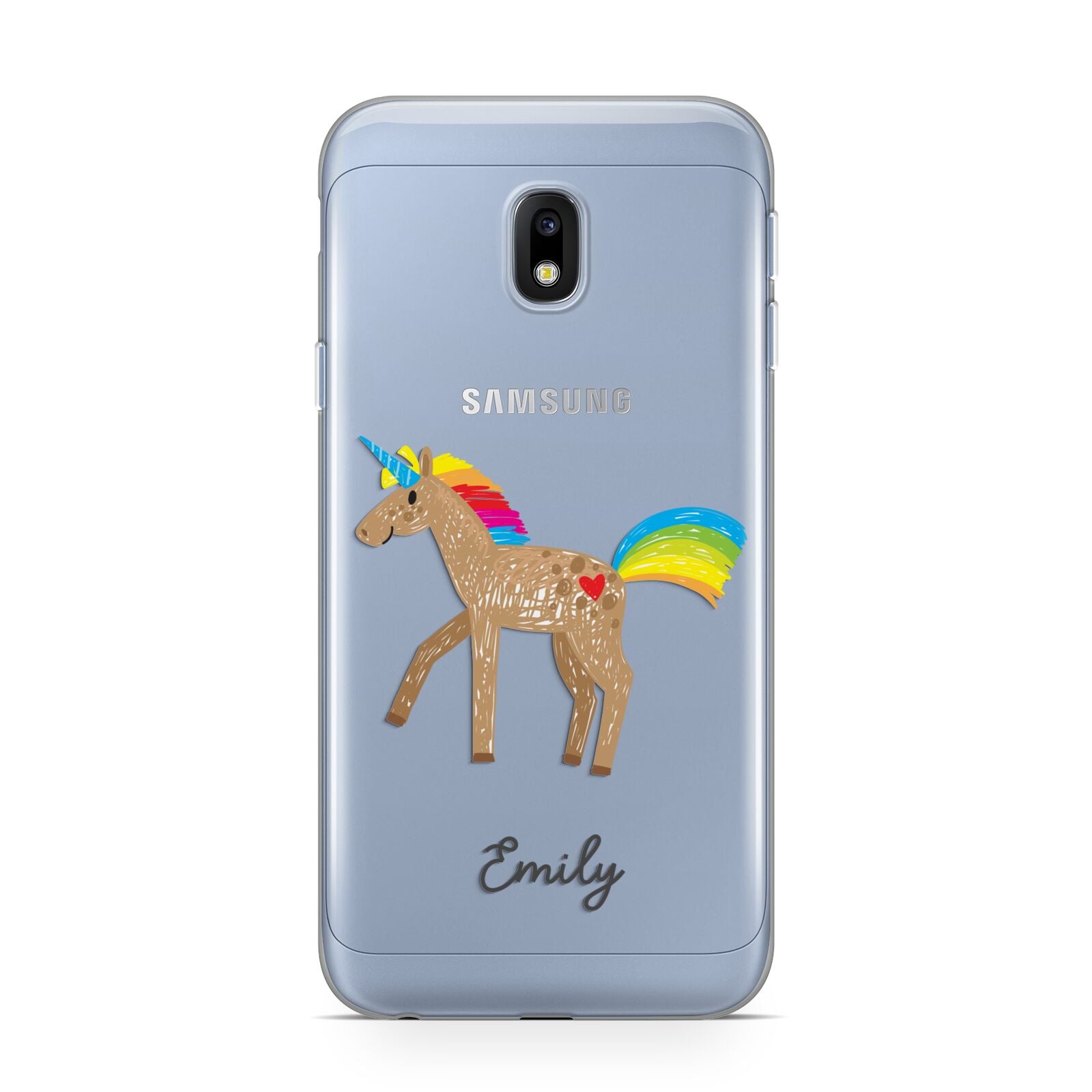 Personalised Unicorn with Name Samsung Galaxy J3 2017 Case